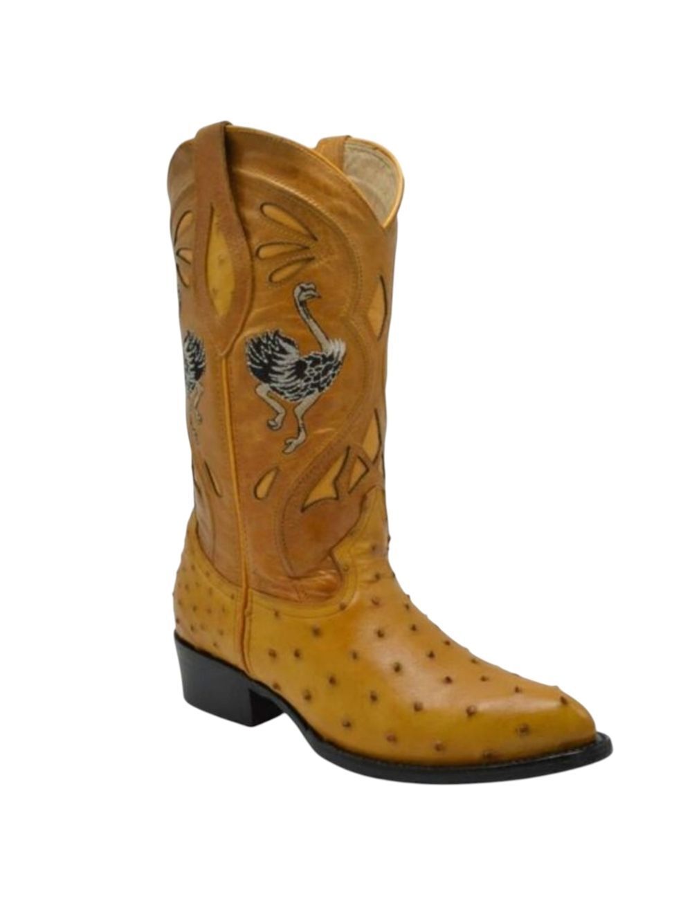 EL GENERAL Cien Anos Full Quill Ostrich Western Boot Size 44